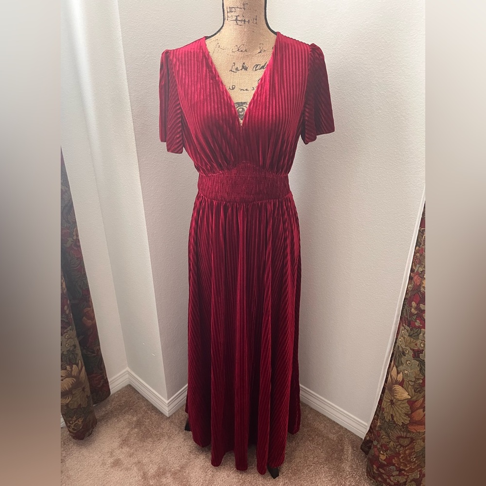 Simplee Velvet Maxi Dress - XS